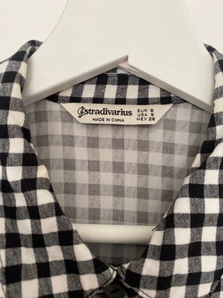 Vestido cuadros Stradivarius