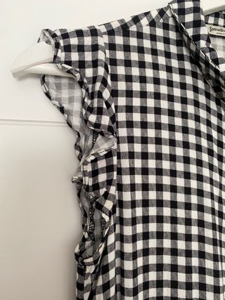 Vestido cuadros Stradivarius