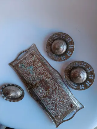 Vassoio con 3 zuccheriere vintage modello Sultan