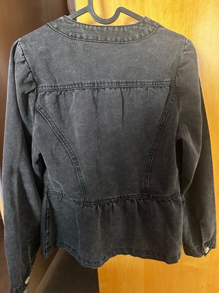 Sobrecamisa tejana gris oscuro/negra
