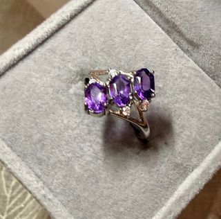 Anillos Amatista Plata 925 Ajustable elige