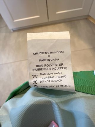 Chubasquero infantil verde dragón