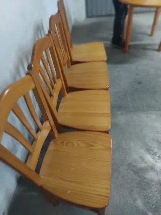 Comedor de madera mesa y 4 sillas