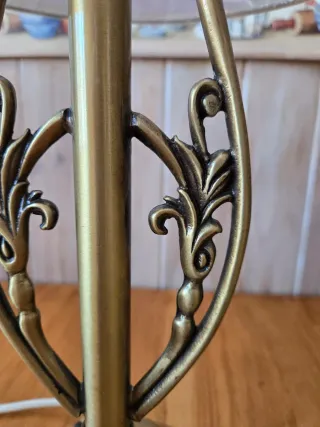 Coppia di Lampade Arpa Dorate