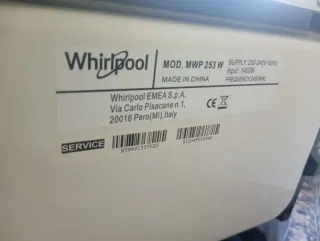 Microondas Whirlpool con grill