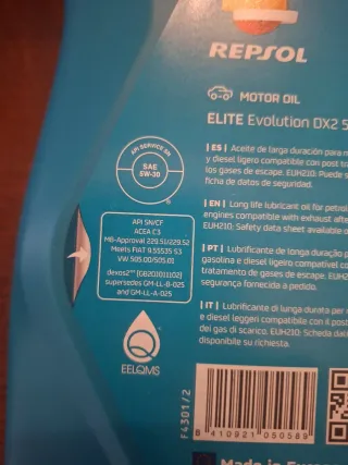 Aceite Repsol Elite 5W-30 1L