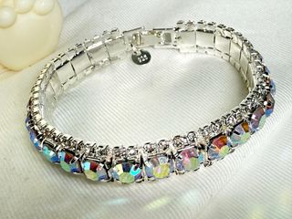 Pulsera de plata con piedras multicolor