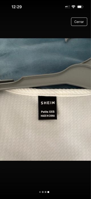 Top SHEIN blanco manga larga