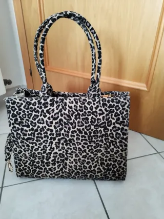 Borsa Marc Ellis tessuto stampa animalier