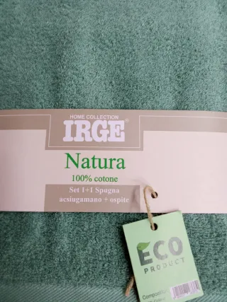Coppia Asciugamani IRGE Natura Verde