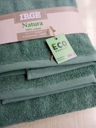 Coppia Asciugamani IRGE Natura Verde
