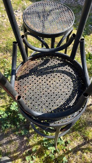 Sgabelli alti metallici neri