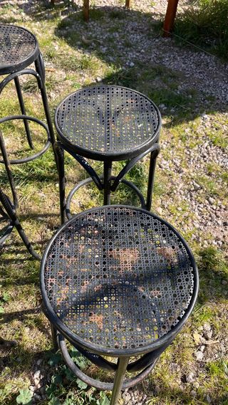 Sgabelli alti metallici neri