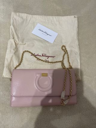 Borsa a mano Salvatore Ferragamo rosa e oro