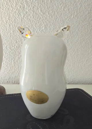 Gufo in porcellana italiana Capodimonte con cristalli Swarovski