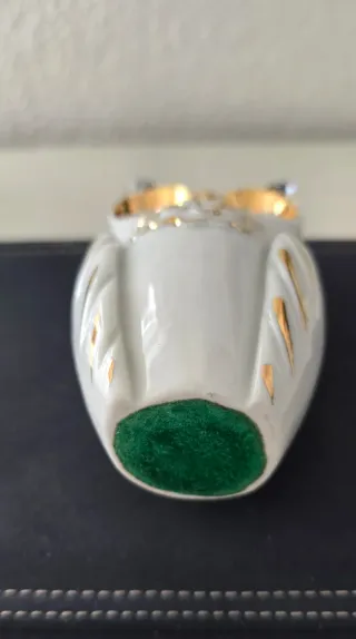 Gufo in porcellana italiana Capodimonte con cristalli Swarovski