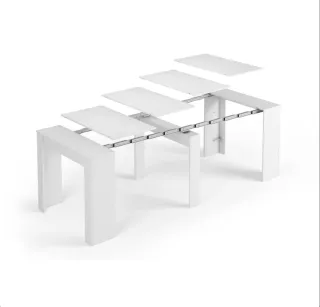 Mesa comedor extensible blanca