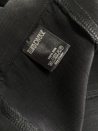 Pantaloni a campana in seta neri