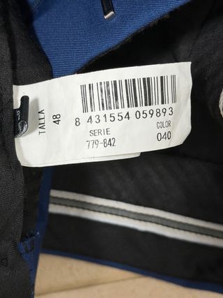 Traje de chaqueta azul