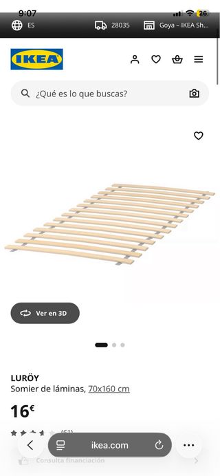 Cama infantil blanca IKEA