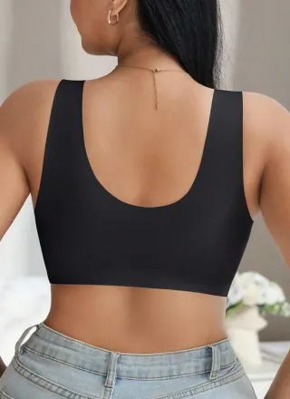 Brasier Negro Cierre Frontal Sin Varilla