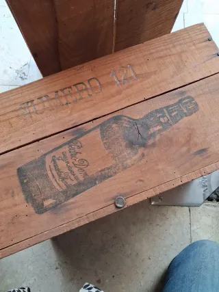 Cajas de madera Pedro Domecq antiguas