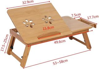 Mesa Plegable Madera Portátil Cama