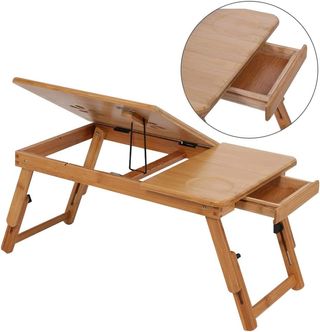 Mesa Plegable Madera Portátil Cama