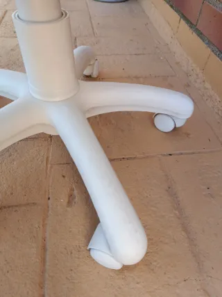 Silla de escritorio infantil rosa y blanca