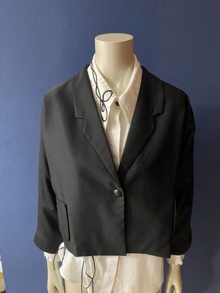 Cropped Blazer Black