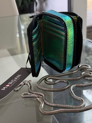 Cartera-Bolso Morgan multicolor efecto piel, nuevo