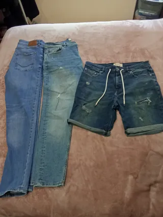Lote 3 Pantalones Vaqueros Hombre Pull&Bear T 44