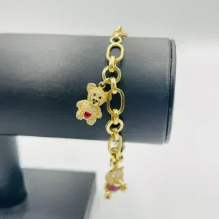 Pulsera Osos Circonitas 18K
