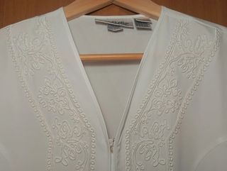 Chaqueta Yves St. Clair New York Blanca Vintage