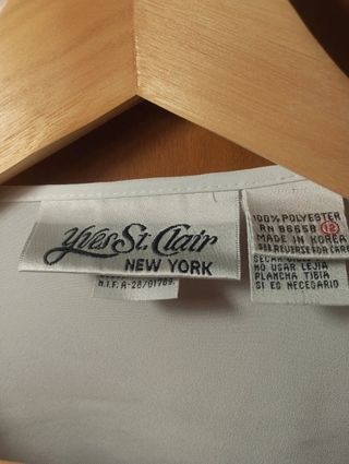 Chaqueta Yves St. Clair New York Blanca Vintage