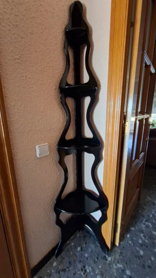 Estantería Esquinera Negra