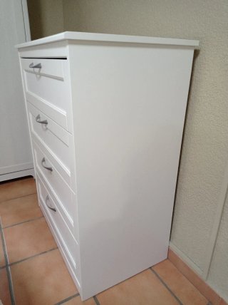 Cómoda 4 cajones Ikea blanca