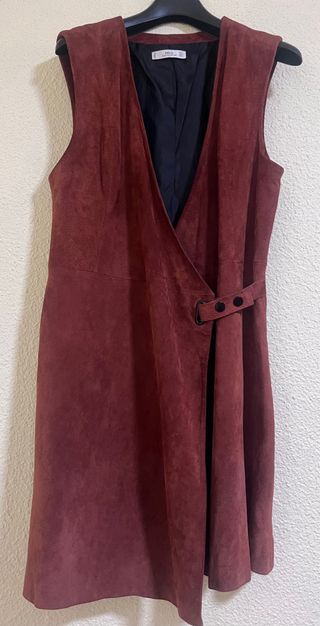 Colete/Vestido Pele Vermelho Tamanho Único