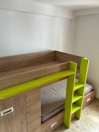 Litera infantil con armario y cajones Velez-Malaga