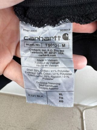 Sudadera Carhartt Hoodie Retro Oversize USA Negra