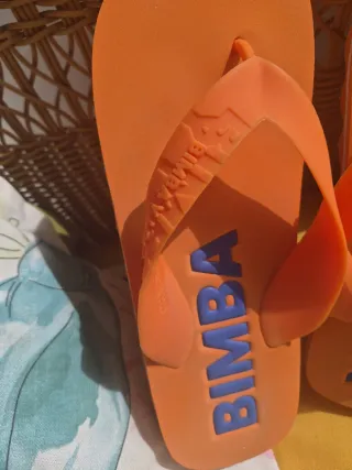 BIMBA Y LOLA Chanclas Naranja Talla 38