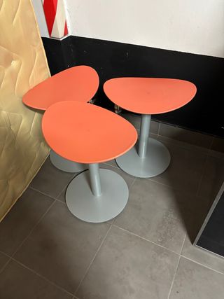 Taburetes de diseño naranja y gris PRECIO UNIDAD