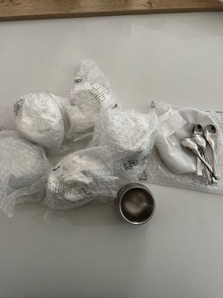 6 tazzine cucchiaini piattini zuccher lattiera AMC