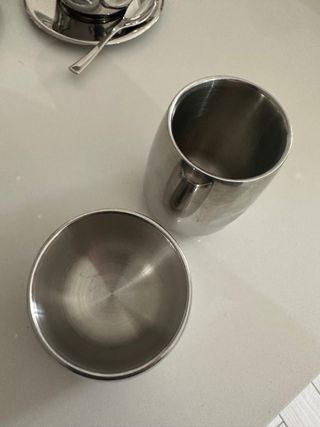 6 tazzine cucchiaini piattini zuccher lattiera AMC