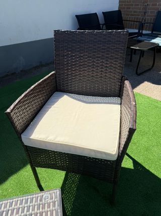 Conjunto Terraza Ratán y Cristal