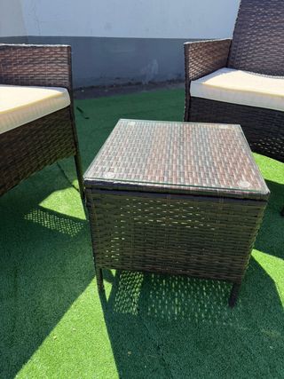 Conjunto Terraza Ratán y Cristal