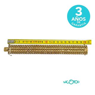 Pulsera Oro 18K Malla Ancha 58,60g