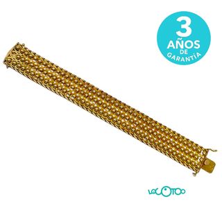Pulsera Oro 18K Malla Ancha 58,60g