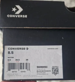 Converse Nere Taglia 39.5