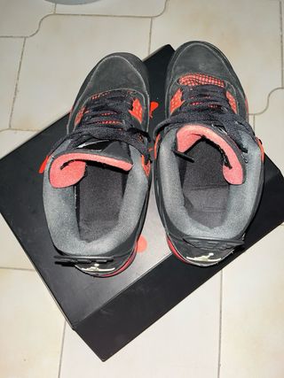 Jordan 4 Scarpe Uomo Nero Rosso